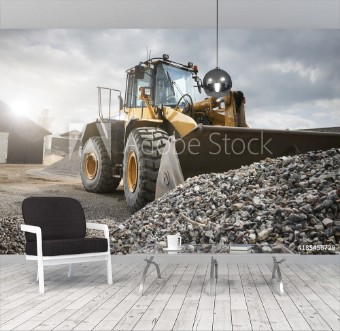 Picture of Excavator moving sand